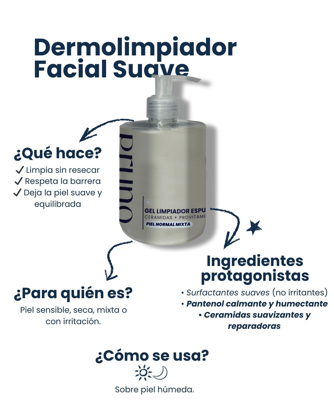 Dermolimpiador Facial Suave · 300 ml